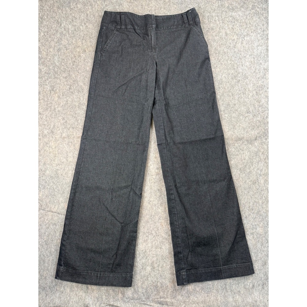 Apostrophe Stretch Womens Wide Leg Trouser Pants Dark Gray Size 6 882298057313